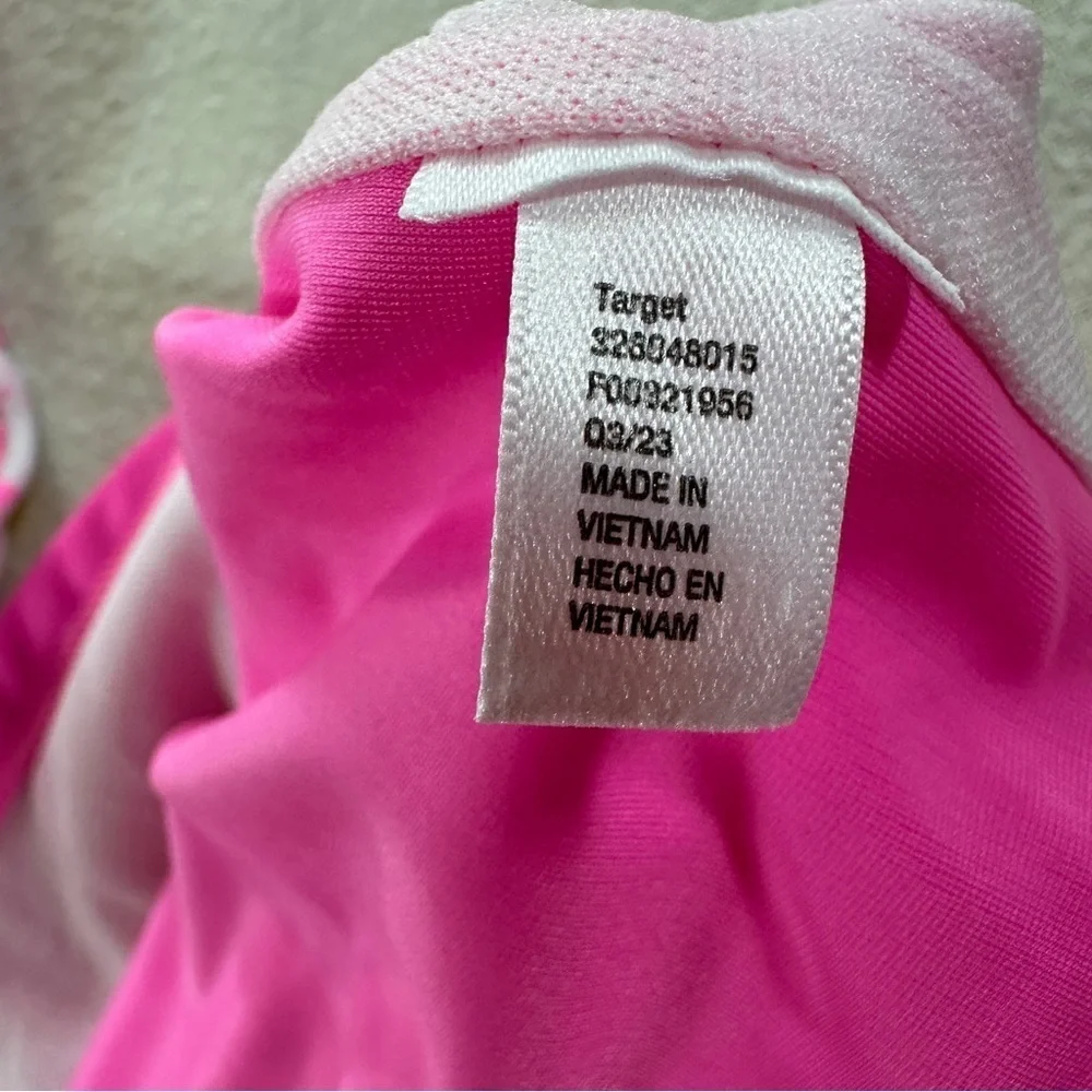 Cat & Jack Pink Floral Kids Swim Rashguard Set Sz18M